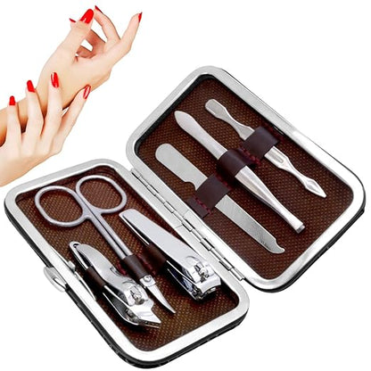 SJ 6 in 1 Nail Art Clipper Pedicure Manicure Tweezer Cutter Earpick Tool Set - 29