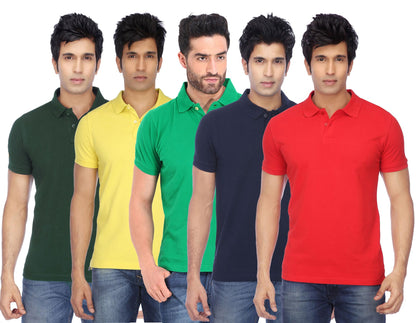 Ketex Cotton Blend Half Sleeves Polo Tshirt (Pack of 5)