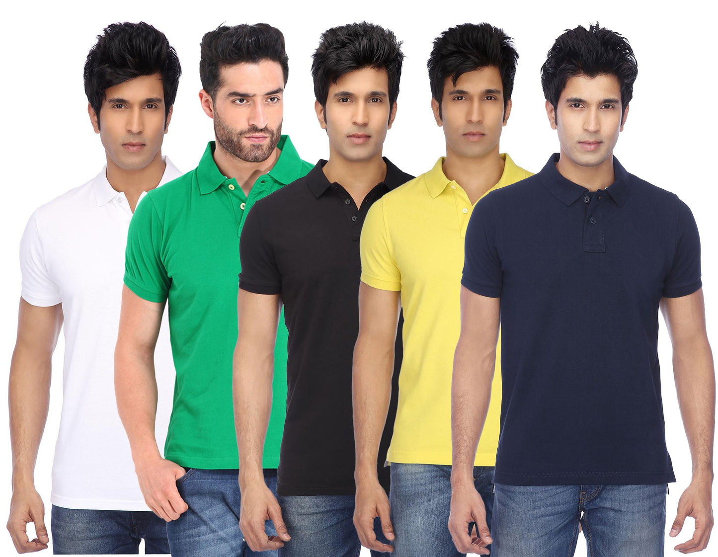 Ketex Cotton Blend Half Sleeves Polo Tshirt (Pack of 5)