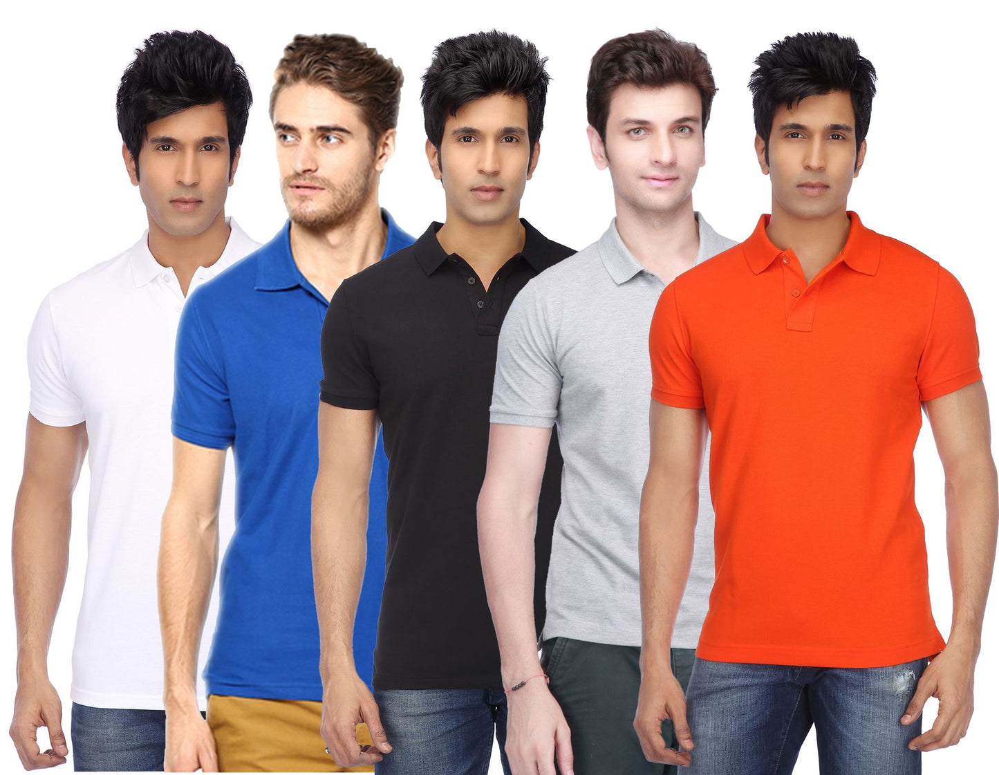 Ketex Cotton Blend Half Sleeves Polo Tshirt (Pack of 5)