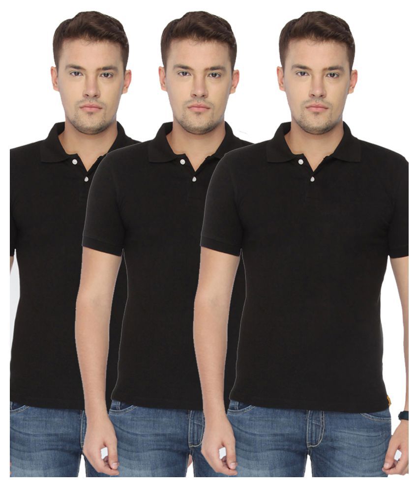 Ketex Cotton Blend Half Sleeves Polo Tshirt (Pack of 3)