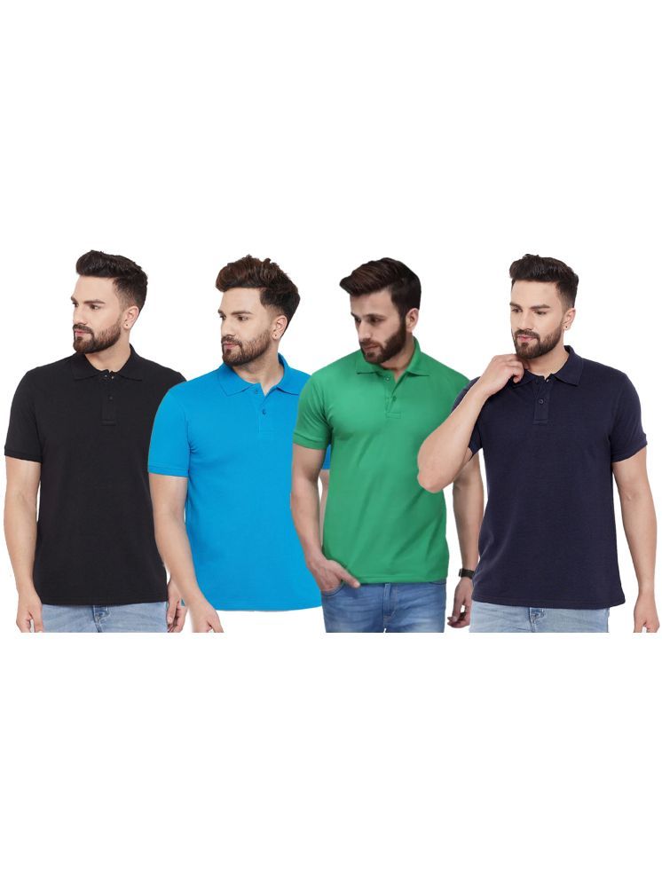 Ketex Cotton Blend Half Sleeves Polo Tshirt (Pack of 4)