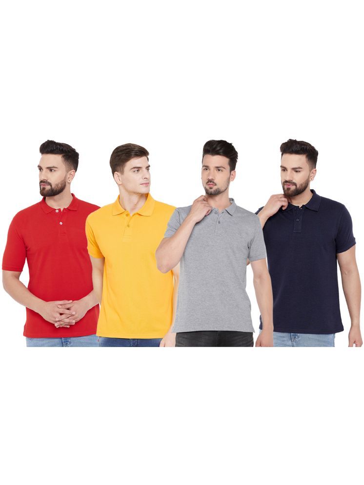 Ketex Cotton Blend Half Sleeves Polo Tshirt (Pack of 4)