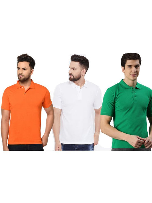 Ketex Cotton Blend Half Sleeves Polo Tshirt (Pack of 3)