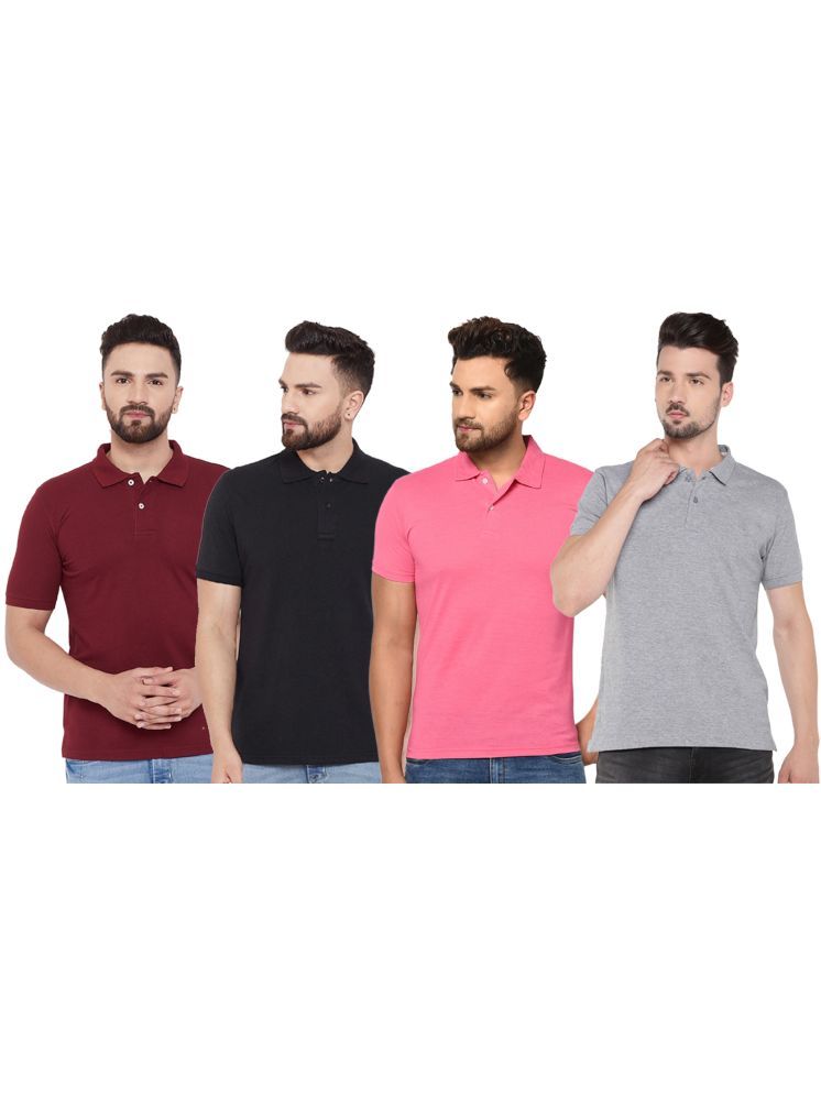 Ketex Cotton Blend Half Sleeves Polo Tshirt (Pack of 4)