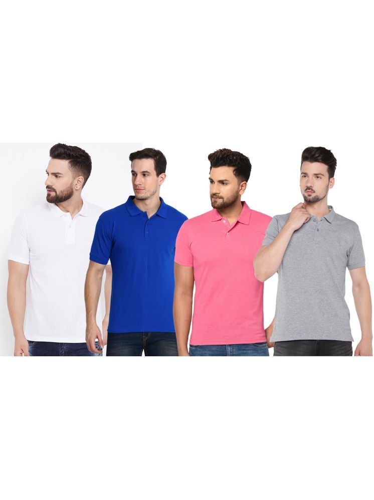 Ketex Cotton Blend Half Sleeves Polo Tshirt (Pack of 4)