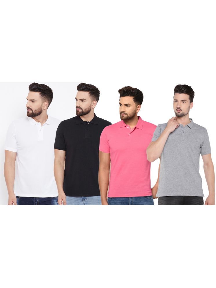 Ketex Cotton Blend Half Sleeves Polo Tshirt (Pack of 4)