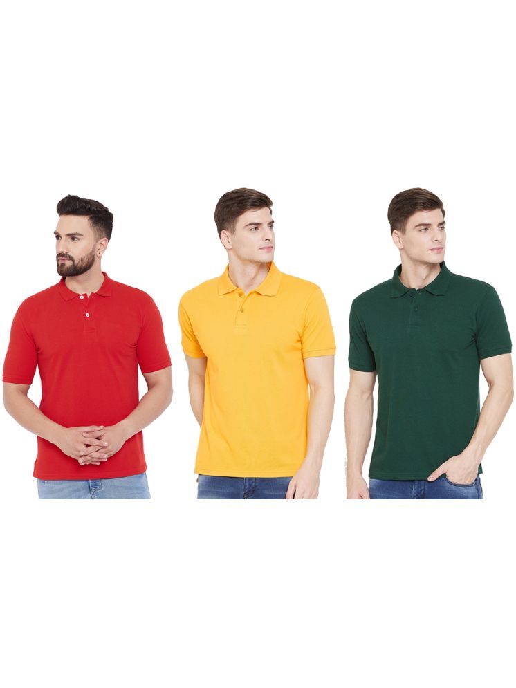 Ketex Cotton Blend Half Sleeves Polo Tshirt (Pack of 3)