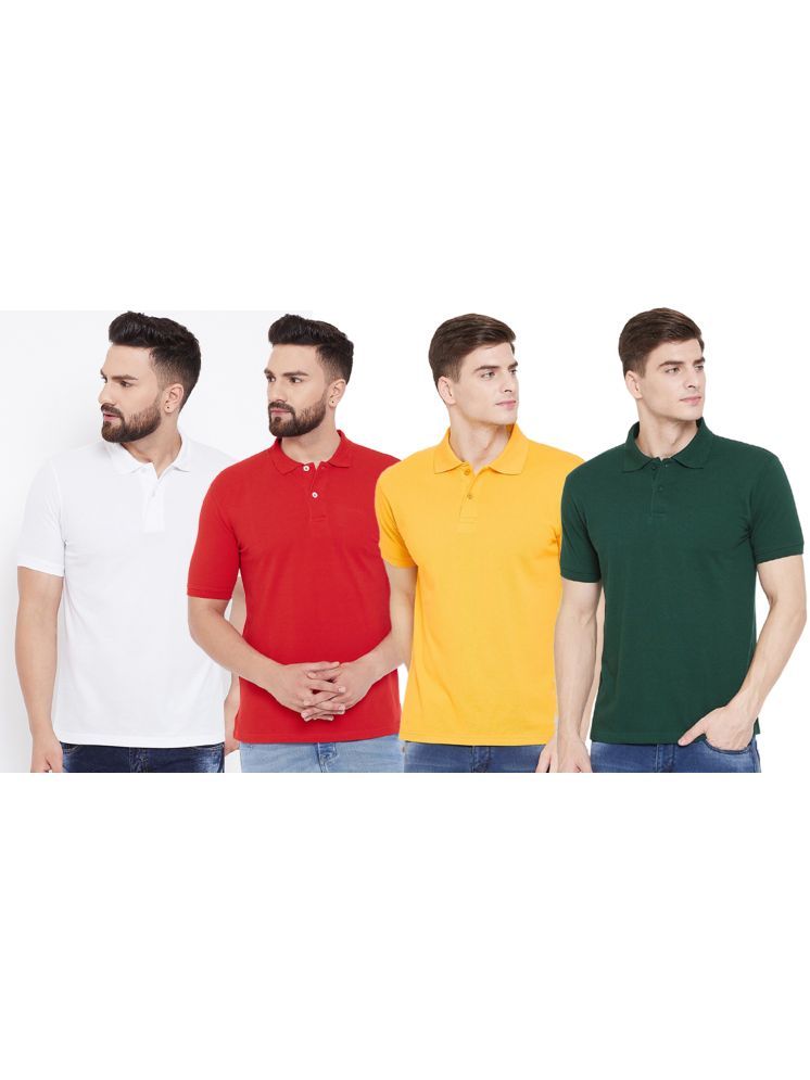 Ketex Cotton Blend Half Sleeves Polo Tshirt (Pack of 4)