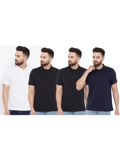 Ketex Cotton Blend Half Sleeves Polo Tshirt (Pack of 4)